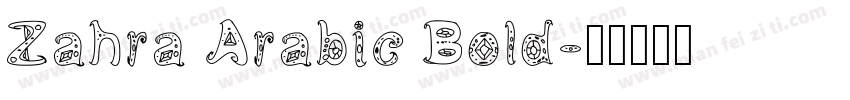 Zahra Arabic Bold字体转换